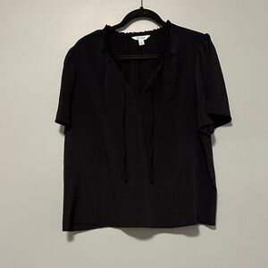 Nine West Black V-Neck Blouse